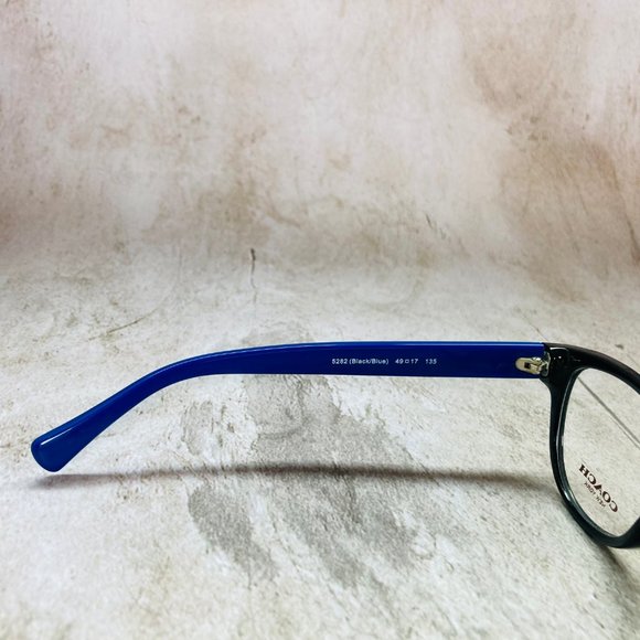 Coach Oval Black Blue And Silver Eyeglasses Glasses Frames NWOT - Picture 5 of 12